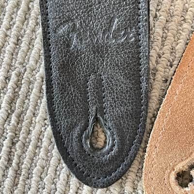 Fender Custom Leather/Poly 2" Guitar Strap 2000 - black image 2