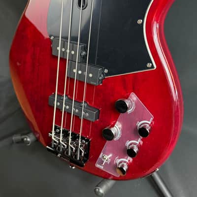Yamaha BB734A Broad Bass 4-String Bass Guitar Fired Red Finish w/ Gig Bag (069) image 8