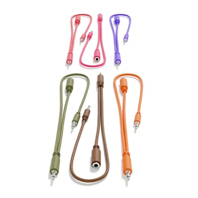 ExcelValley [6B-Pack | 15 cm - 5.91"] Hopscotch Mono Splitter Y Patch Cables TS 3.5mm 1/8" Eurorack Synth image 1