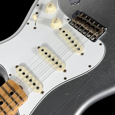 2024 Fender Stratocaster 1969 Custom Shop '69 Reissue Strat Journeyman Relic ~ Aged Fire Mist Silver image 5