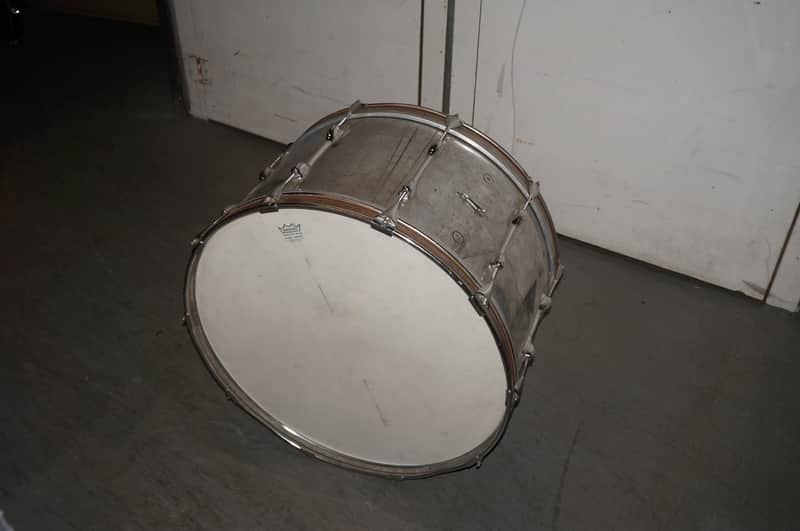 Slingerland 26" chrome marching bass drum 70's? - Chrome / Silver image 1