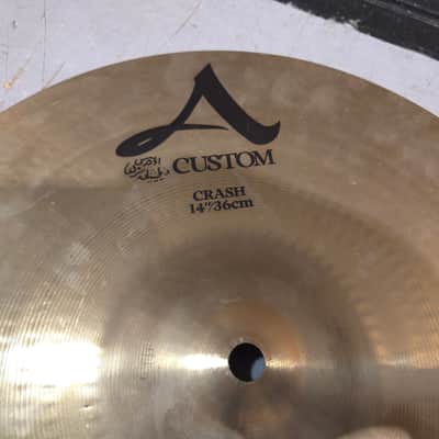 Zildjian 14" A Custom Crash Cymbal 1991 - Present - Brilliant image 2