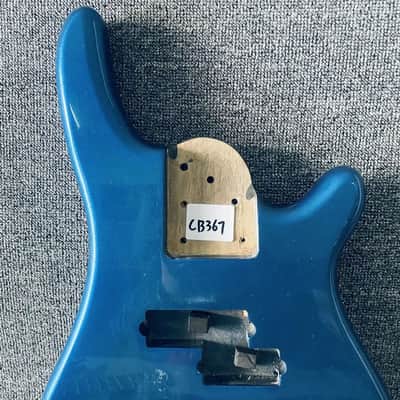 Blue 4 String Bass Basswood Body with Maple Neck image 9
