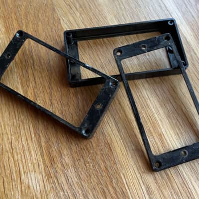 Hand aged Les Paul 3 Pickup Rings CAB BLACK Gibson Historic tall M69 rings | 59 Parts image 3