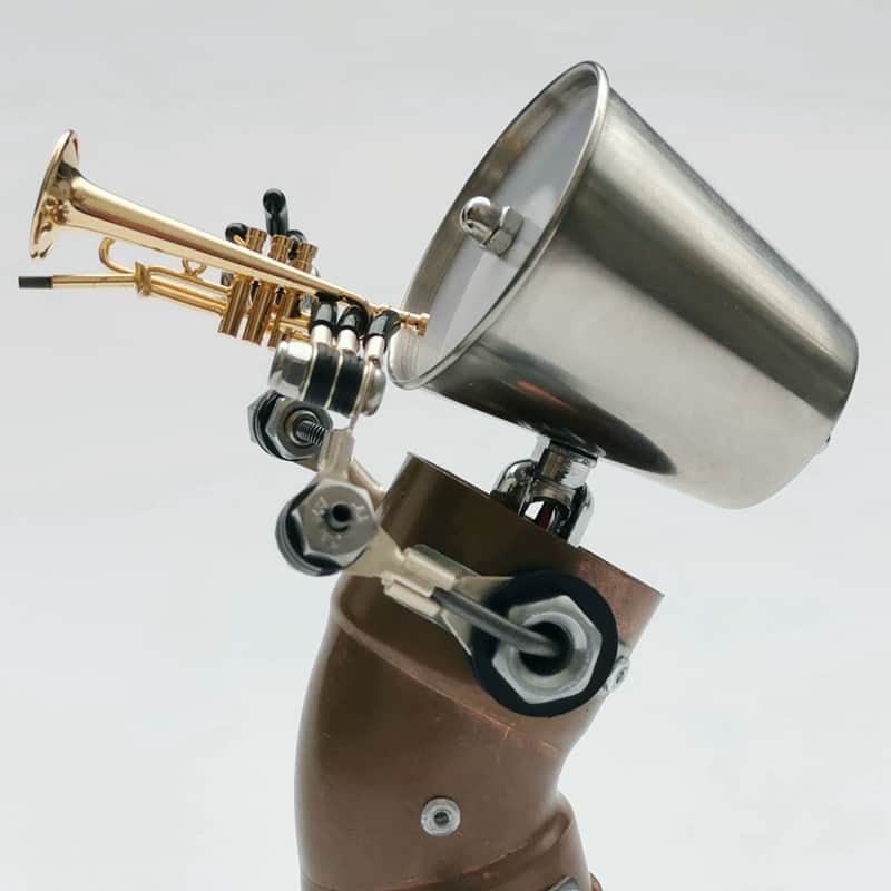 Trumpet Player Ornaments Punk Industrial style Small Lamp Gift By Handmade,price include the import duty for US buyer image 1