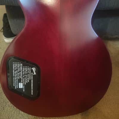 Gibson Les Paul Traditional Pro V Satin Mahogany Top 2020 - Satin Wine Red (Trad Pro V) image 6