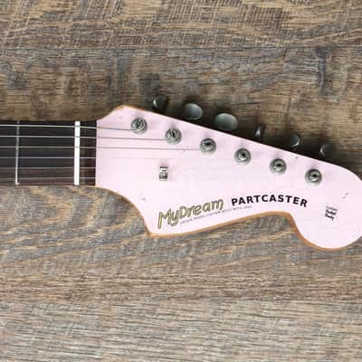 MyDream Partcaster Custom Built - Shell Pink over Sunburst Mojo JM Dual Foil image 9
