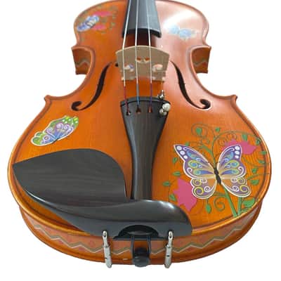 Rozanna's Butterfly Dream 1/2 Violin Outfit with crystal fine tuners, decorative sides image 3