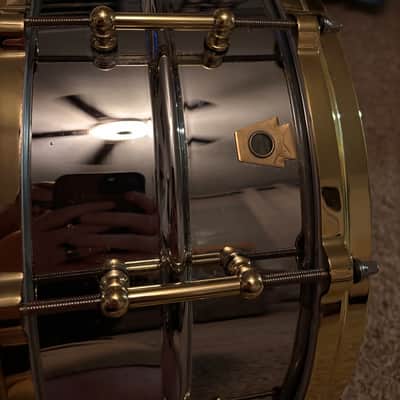 Ludwig LM402 Supraphonic 6.5x14" 10-Lug Aluminum Snare Drum 1985 - Present - Chrome-Plated image 2