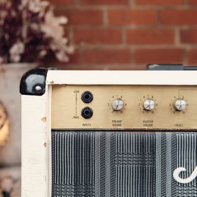 Marshall JCM 800 4104 50 Watt Lead 2x12 Combo Amp - White Tolex! image 3