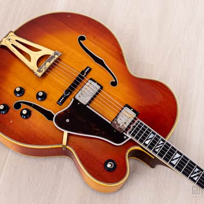 1970 Gibson Super 400 CES Vintage Archtop Electric Guitar Sunburst w/ T Tops, 1 11/16" Nut image 9