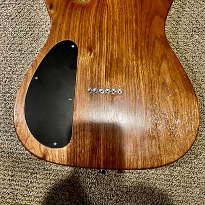 Warmoth Carved-Top Loaded Hollow body  Telecaster body- Walnut image 4