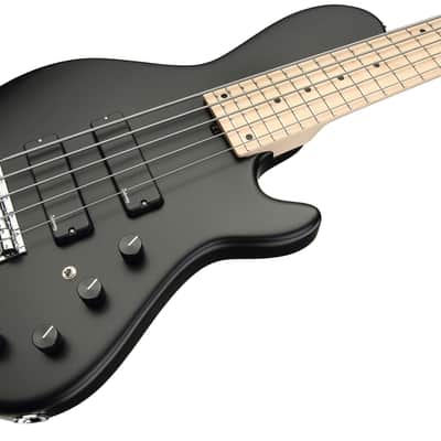 Sadowsky MetroLine 24-Fret Singlecut Soapbar Bass 5 String, Swamp Ash Body, Solid Black Satin image 5