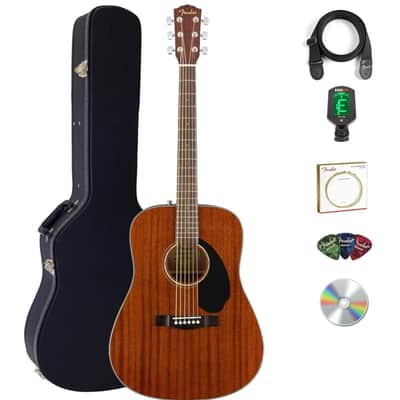Fender CD-60S Solid Top Acoustic Guitar Bundle image 1