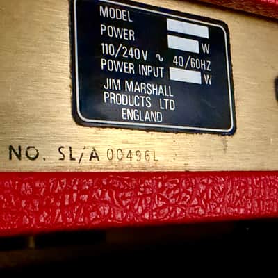 Marshall JMP 1959 MK II Super Lead 2-Channel 100-Watt Head 1979 - Red image 7