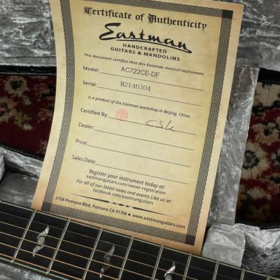 Eastman AC722CE DF Dakota Fade incl. Case + NEW image 15