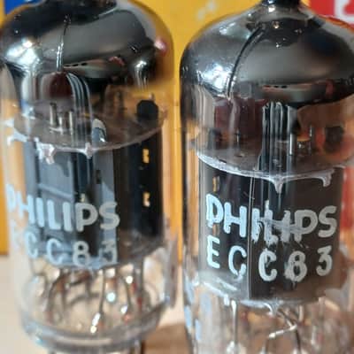 Perfect 1973 NOS NIB MULLARD Blackburn ecc83 12AX7 matched pair CLOSE CODE  UK EXTRA STRONG  Philips label, I63 model, best preamp tube, Orange Hiwatt Marshall image 6