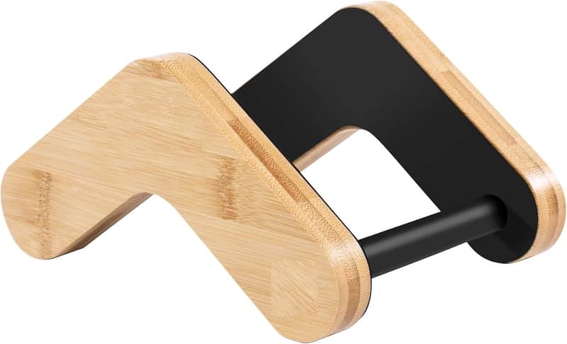 Portable Solid Wood Guitar Stand for Acoustic and Folk Guitars image 1