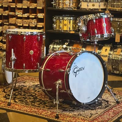 NEW Gretsch USA Custom in Red Glass Glitter - 14x18, 8x12, 14x14 image 1