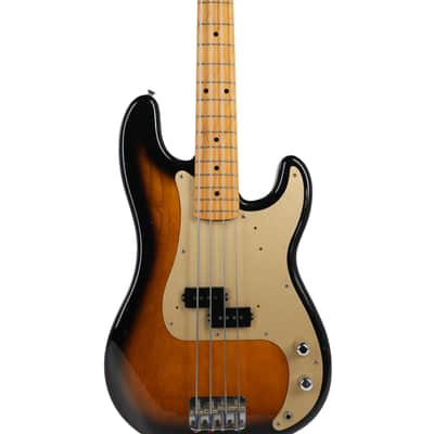1982 Fender Japan Precision Bass '57 Reissue (PB57) - Two-Tone Sunburst - Gold Anodized Pickguard - Documented Studio Use by Max Martin & Marino Stoess image 7