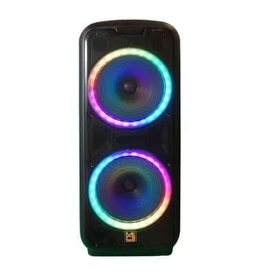 MR DJ LETS PARTY+ Dual 12" 4000W Battery Powered Bluetooth Speaker Microphone Party Speaker imagen 2