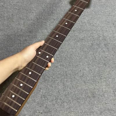 AAAAA 20fret 4 String 5 Piece Roasting Flamed Maple Bass Neck part Rosewood Fretboard Heel width: 63-64mm image 8