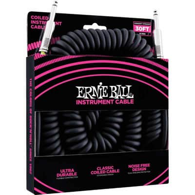 Ernie Ball 6044 Cables instrument torsades jack/jack 9m noir image 5