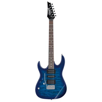 Ibanez GRX70QALTBB RX Gio Left Handed Electric Guitar, Transparent Blue Burst image 2