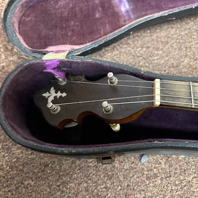 OLD Used Guckert Duplex 4 String Tenor Banjo 1922? w/ Hard Case Vintage Antique image 3