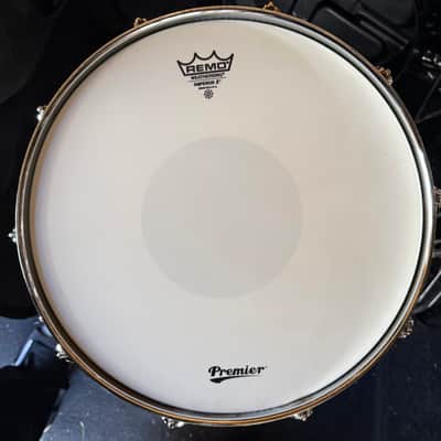 Premier Beatmaker/Modern Classic Black Chrome Hammered Brass 14x7 Snare Drum image 7