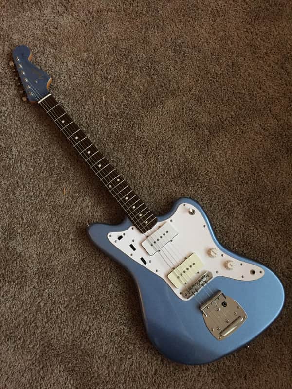 Fender Jazzmaster MIJ Matching Headstock Old Lake Placid Blue image 1