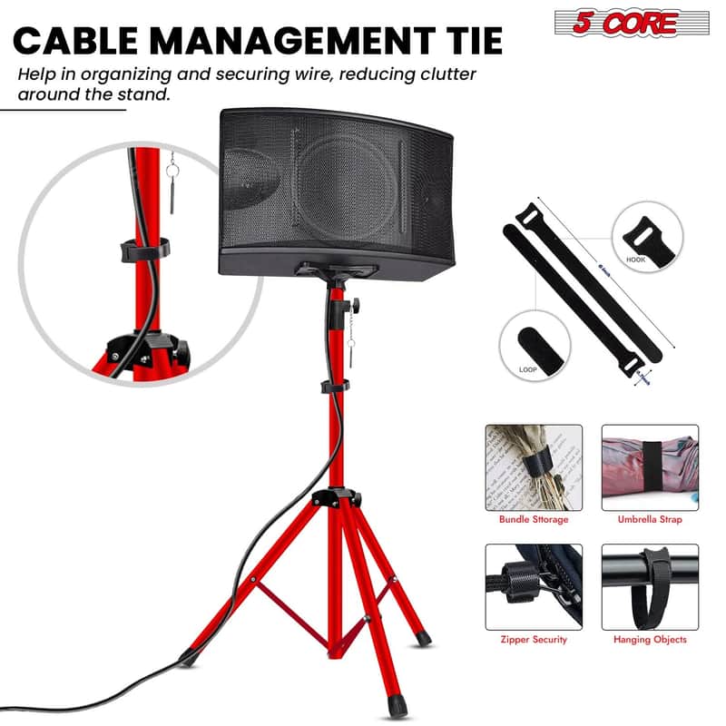5 Core Speaker Stand Height Adjustable 54" Heavy Duty PA DJ Tripod Studio Monitor Stands image 1
