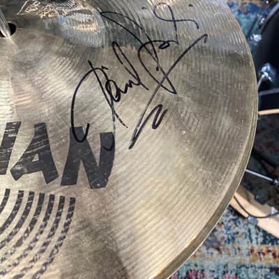 David Garibaldi's Tower of Power, Sabian 13" Signature Series, Jam Master Hi-Hat Cymbals, 2004 SIGNED! 848g 1292g image 1