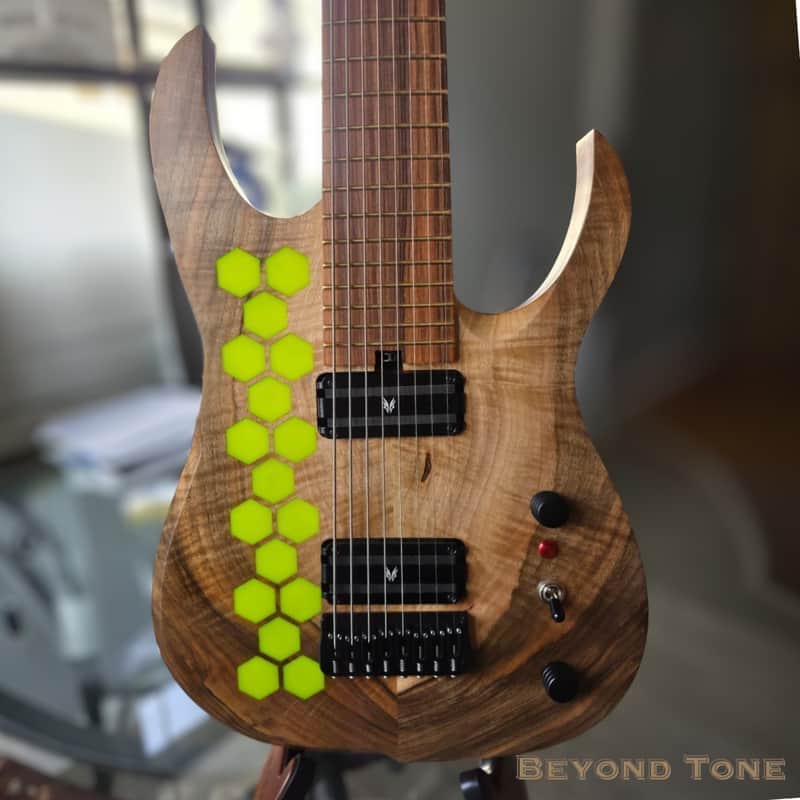 Hufschmid Hexa 8 — One-Off 8-String Custom w/ HufGlow Hex Inlay — Brand New image 1
