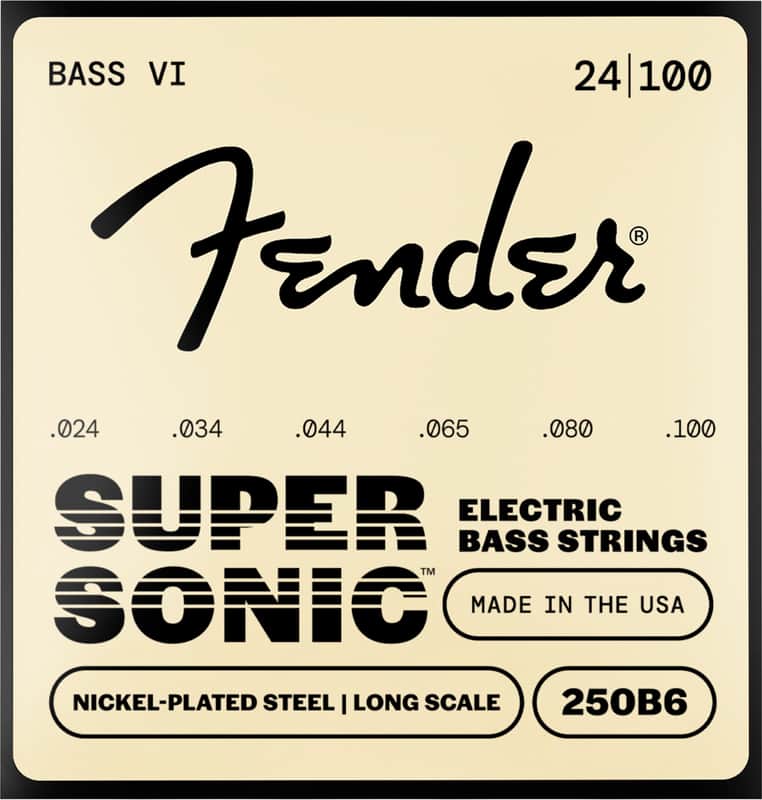 Fender SUPERSONIC 250B6 Nickel-Plated Steel Ball End Electric Guitar String - .024-.100 image 1