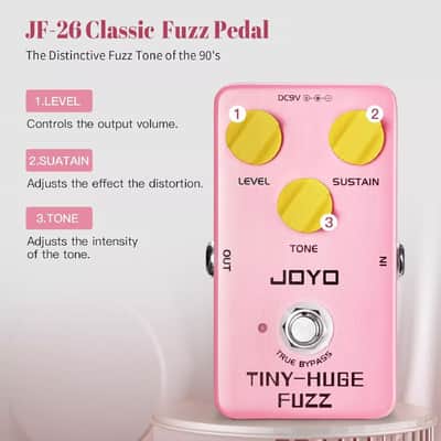 Joyo JF-26 Tiny-huge Fuzz Guitar-Bass Effect Pedal with Level/Tone/Sustain Control image 8