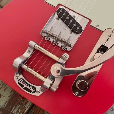 2022 Partscaster / Barncaster T-Type - Fiesta Red Nitro - Pine Body - P90 - Bigsby B5 image 11