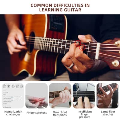Guitar Trainer Practical Chord Presser Training Tool Guitar Learning System for Classical Guitar Ideal for Music Enthusiasts and Beginners Black image 6