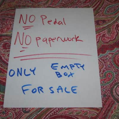 less than light average wear Boss EMPTY BOX for GE-7 Equalizer (NO pedal / NO paperwork) specifically from 2017 -  but can be a home for other year GE7 pedal) outside of box is black with blue, light green, & white graphic image 4