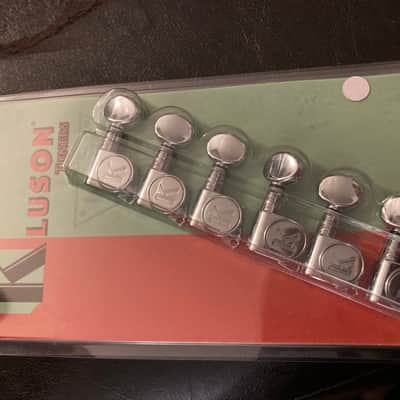 Kluson KCD-3805CL Revolution 6-in-Line Vintage Tuners 2010s - Chrome image 1