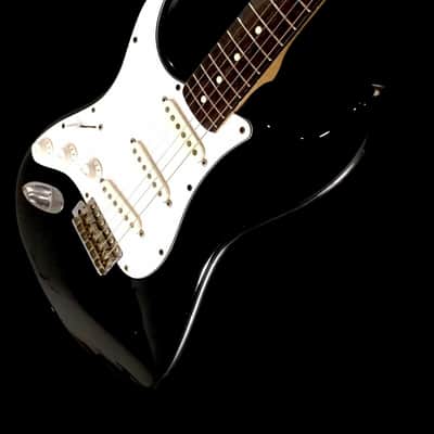 LEFTY! Vintage 1987 Fender Japan '62 Reissue Strat Squier Left Stratocaster Black ST362L NOS Relic HSC image 5