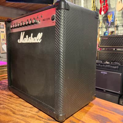 Marshall MG Carbon Fiber MG50CFX 2-Channel 50-Watt 1x12" Solid State Guitar Combo 2011 - 2018 - Black Carbon Fiber image 2