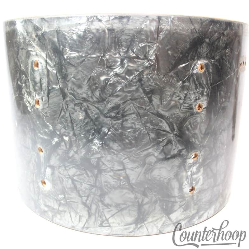 Slingerland 9x13"3Ply African Mahogany Tom Drum Shell BDP Black Diamond Pearl50s image 1
