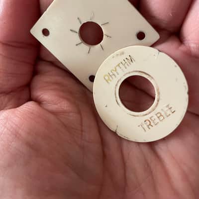 Gibson aged Jack Plate and toggle switch plate set, Les Paul, relic, 59 Parts image 2