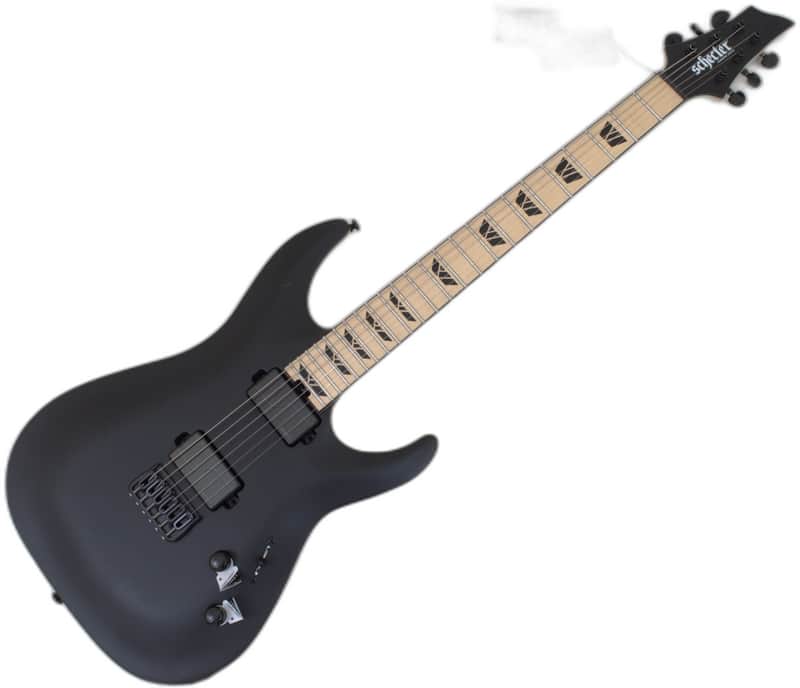 Sleek Satin Black Schecter C-1 SLS Custom for $1149 - B-Stock