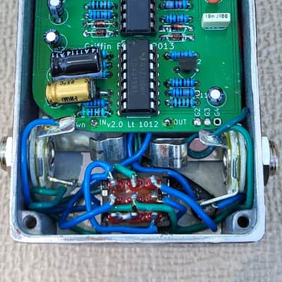 Handpainted Brown Analog Octave effects pedal image 7