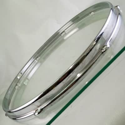 Slingerland 16" BRASS Stick-Saver Floor Tom Drum Batter Rim/Hoop 8Lug Chrome COB image 4