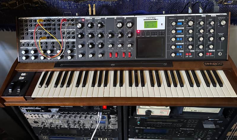 Moog Minimoog Voyager XL 61-Key Monophonic Synthesizer 2010 - Black with Wood Cabinet image 1