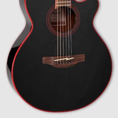 Mint Takamine GF49CE CB FX-Size Cutaway Acoustic Electric Guitar, Cosmic Black Finish image 1