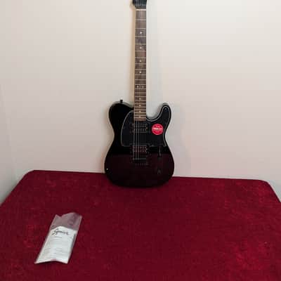 Squier FSR Affinity Telecaster HH 2020 - 2021 - Metallic Black - Black Hardware and Matching Headstock image 1